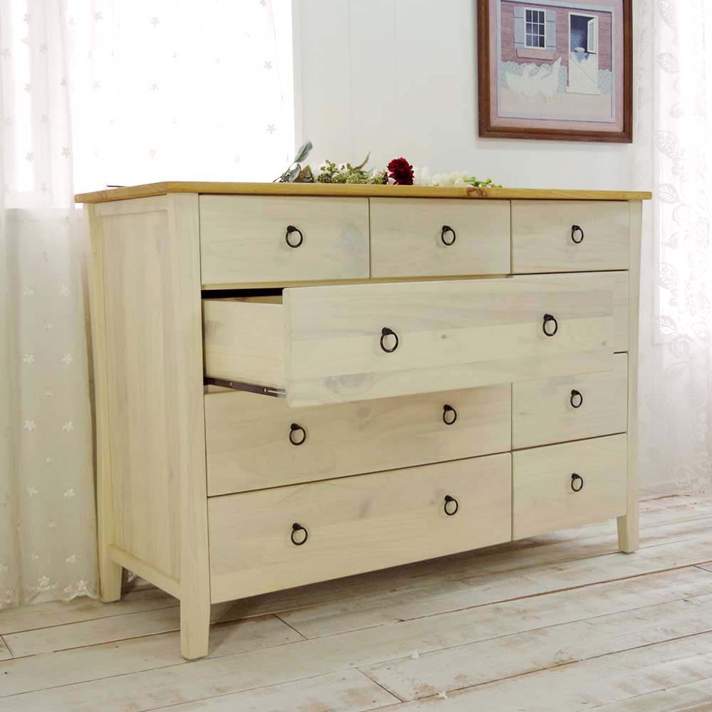 フレンチカントリー無垢材パインチェスト