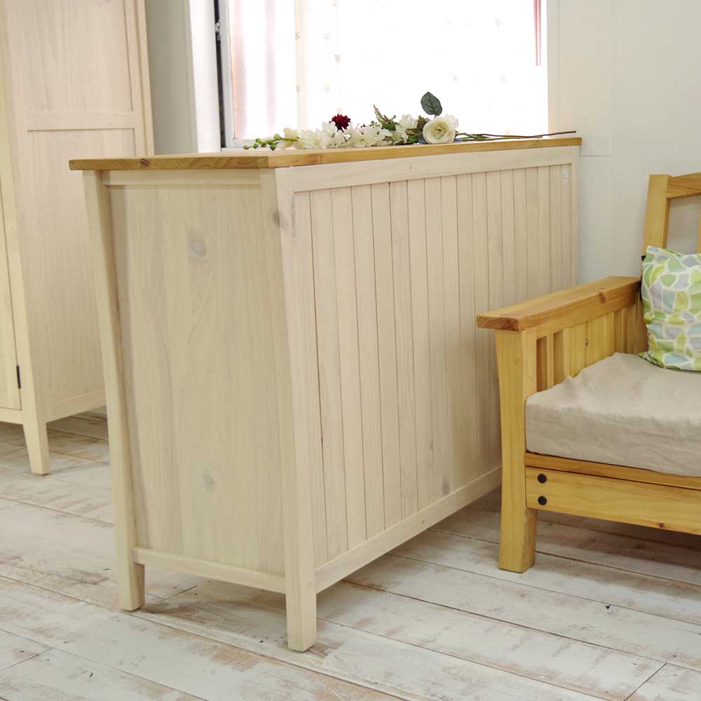 背面まで無垢材フレンチチェスト