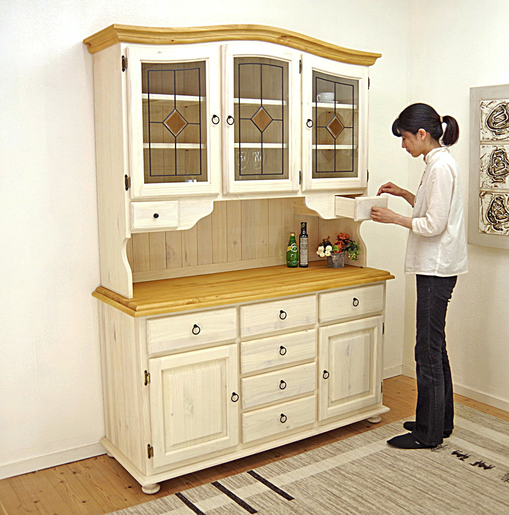 ♪カントリー調のおしゃれな食器棚 キッチンボード - 収納家具