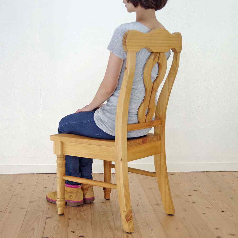 無垢ダイニングチェア｜パイン材椅子座面高さ42cm｜パインファクトリー