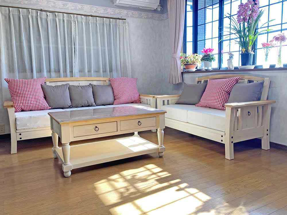 天然ラテックス使用の北欧風フレンチソファ